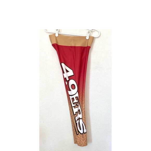 San Francisco 49ers Football Women's Size Medium NFL Scarlet Gradient Leggings - Picture 7 of 9